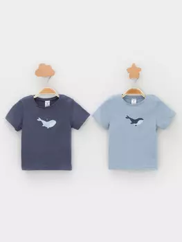 Футболка для новорожденных CROCKID, К 302760-2уп, цвет - серый