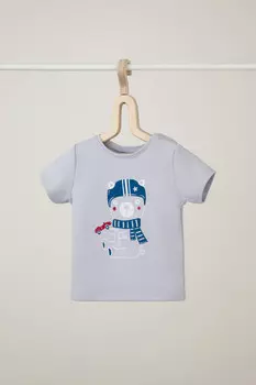 Футболка для новорожденных CROCKID, КП 300582, цвет - светло-серый5