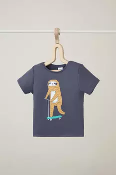 Футболка для новорожденных CROCKID, КП 300582, цвет - темно-серый