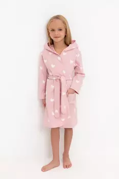Халат для девочек CROCKID, К 5763-1, цвет - розовый