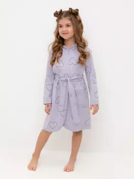 Халат для девочек CROCKID, К 5763, цвет - фиолетовый