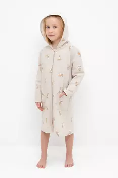 Халат для девочек CROCKID, К 5764, цвет - бежевый