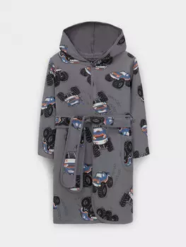 Халат для мальчиков CROCKID, К 5763, цвет - серый