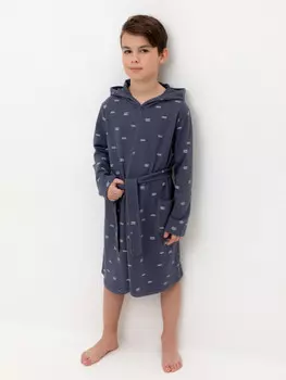 Халат для мальчиков CROCKID, К 5763, цвет - серый