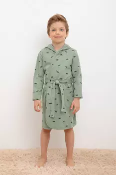 Халат для мальчиков CROCKID, К 5763, цвет - зеленый