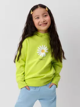 Худи для девочек CROCKID, КП 302329, цвет - ярко-зеленый