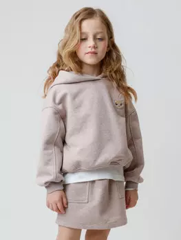 Худи для девочек CROCKID, КР 302811, цвет - кофейный