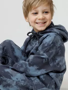 Худи для мальчика для мальчиков CROCKID, КР 302788, цвет - синий