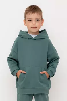 Худи с капюшоном для мальчика для мальчиков CROCKID, КР 302733, цвет - зеленый