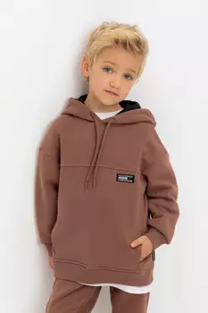 Худи с капюшоном для мальчика для мальчиков CROCKID, КР 302541, цвет - коричневый