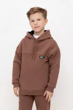 Худи с капюшоном для мальчика для мальчиков CROCKID, КР 302541, цвет - коричневый
