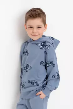 Худи с капюшоном для мальчика для мальчиков CROCKID, КР 302614, цвет - голубой