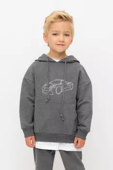 Худи с капюшоном для мальчика для мальчиков CROCKID, КР 302632, цвет - темно-серый