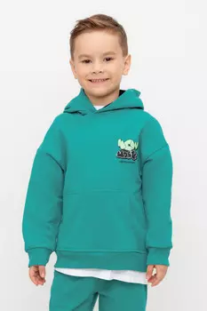 Худи с капюшоном для мальчика для мальчиков CROCKID, КР 302653, цвет - зеленый