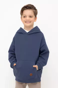 Толстовка с капюшоном для мальчика для мальчиков CROCKID, КР 302680, цвет - синий