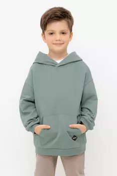 Толстовка с капюшоном для мальчика для мальчиков CROCKID, КР 302680, цвет - зеленый