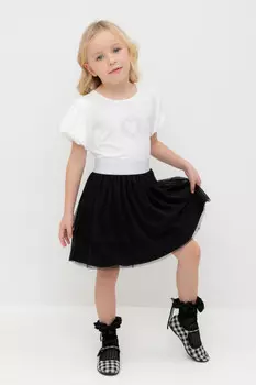 Юбка для девочек CROCKID, К 7135, цвет - черный
