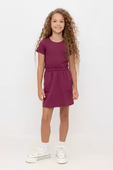 Юбка для девочек CROCKID, КР 7141, цвет - бордовый