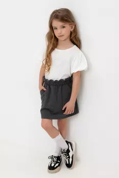 Юбка для девочек CROCKID, КР 7143, цвет - темно-серый