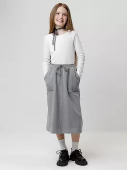 Юбка для девочек CROCKID, КР 7151, цвет - серый