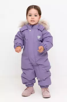 Комбинезон детский с натуральным утеплителем для девочек CROCKID, ВК 60106/2 УЗГ, цвет - фиолетовый