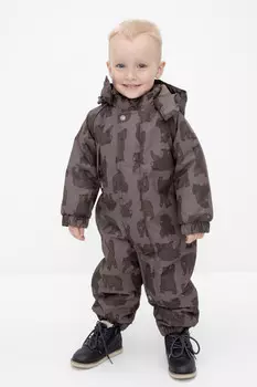 Комбинезон детский с утеплителем нового поколения для мальчиков CROCKID, ВК 60032/н/35 Ал, цвет - коричневый