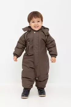 Комбинезон детский с утеплителем нового поколения для мальчиков CROCKID, ВК 60032/7 УЗГ, цвет - коричневый