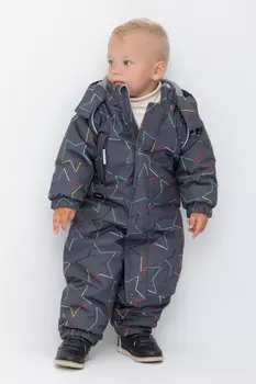 Комбинезон детский с утеплителем нового поколения для мальчиков CROCKID, ВК 60113/н/11 УЗГ, цвет - темно-серый