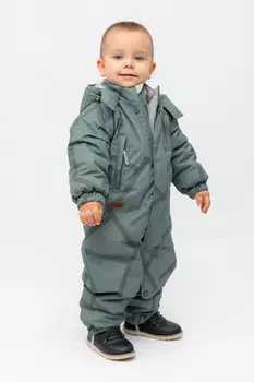 Комбинезон детский с утеплителем нового поколения для мальчиков CROCKID, ВК 60032/н/51 Ал, цвет - зеленый