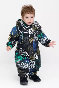 Комбинезон детский с утеплителем нового поколения для мальчиков CROCKID, ВК 60032/н/48 Ал, цвет - черный3