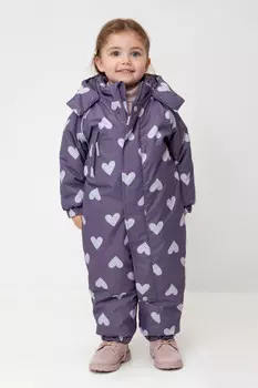 Комбинезон детский с утеплителем нового поколения для девочек CROCKID, ВК 60113/н/3 УЗГ, цвет - фиолетовый