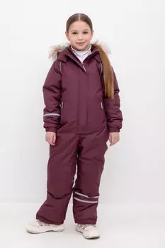 Комбинезон детский с утеплителем нового поколения для девочек CROCKID, ВК 60102/5 ГР (122-158), цвет - бордовый