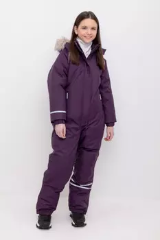 Комбинезон детский с утеплителем нового поколения для девочек CROCKID, ВК 60102/6 ГР (98-122), цвет - фиолетовый