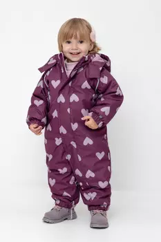 Комбинезон детский с утеплителем нового поколения для девочек CROCKID, ВК 60113/н/1 УЗГ, цвет - бордовый