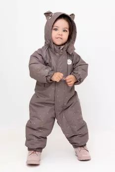 Комбинезон детский с утеплителем нового поколения для девочек CROCKID, ВК 60115/н/1 ГР, цвет - коричневый