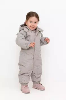 Комбинезон детский с утеплителем нового поколения для девочек CROCKID, ВК 60115/н/2 ГР, цвет - светло-бежевый