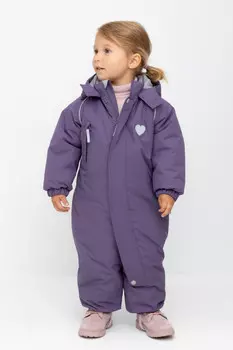 Комбинезон детский с утеплителем нового поколения для девочек CROCKID, ВК 60118/2 ГР, цвет - фиолетовый