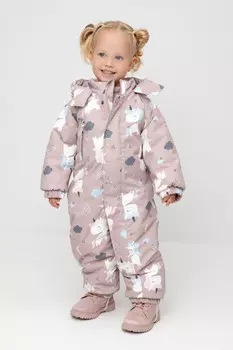 Комбинезон детский с утеплителем нового поколения для девочек CROCKID, ВК 60113/н/7 УЗГ, цвет - светло-розовый