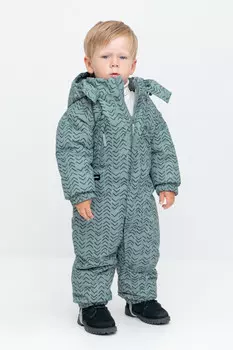 Комбинезон детский с утеплителем нового поколения для мальчиков CROCKID, ВК 60113/н/10 УЗГ, цвет - зеленый