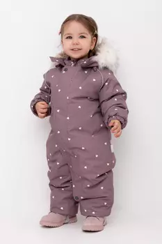 Комбинезон детский с утеплителем нового поколения для девочек CROCKID, ВК 60105/н/13 ГР, цвет - фиолетовый