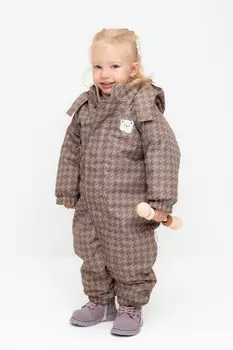Комбинезон детский с утеплителем нового поколения для девочек CROCKID, ВК 60114/н/1 УЗГ, цвет - бежевый
