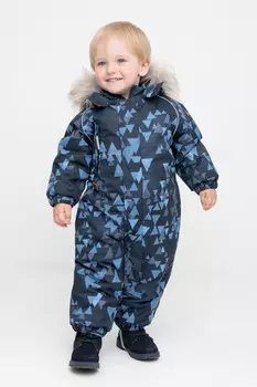 Комбинезон детский с утеплителем нового поколения для мальчиков CROCKID, ВК 60116/н/7 ГР, цвет - темно-синий