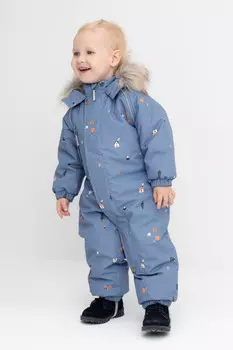 Комбинезон детский с утеплителем нового поколения для мальчиков CROCKID, ВК 60116/н/10 ГР, цвет - голубой
