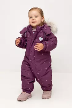 Комбинезон детский с утеплителем нового поколения для девочек CROCKID, ВК 60116/н/2 Ал, цвет - бордовый