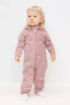 Комбинезон для девочек CROCKID, ФЛ 60000/н/44 ГР, цвет - розовый