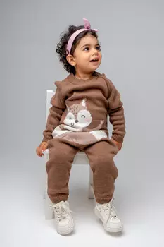 Комбинезон для девочек CROCKID, К 942/ш, цвет - бежевый