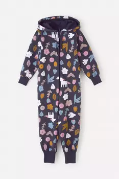 Комбинезон для девочек CROCKID, КР 6438, цвет - темно-серый