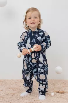 Комбинезон для девочек CROCKID, КР 6483, цвет - темно-синий