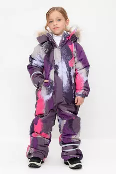 Комбинезон для девочки с утеплителем нового поколения для девочек CROCKID, ВК 60097/н/3 ГР, цвет - бордовый