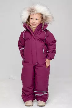 Комбинезон для девочки с утеплителем нового поколения для девочек CROCKID, ВК 60102/2 ГР (122-158), цвет - фиолетовый